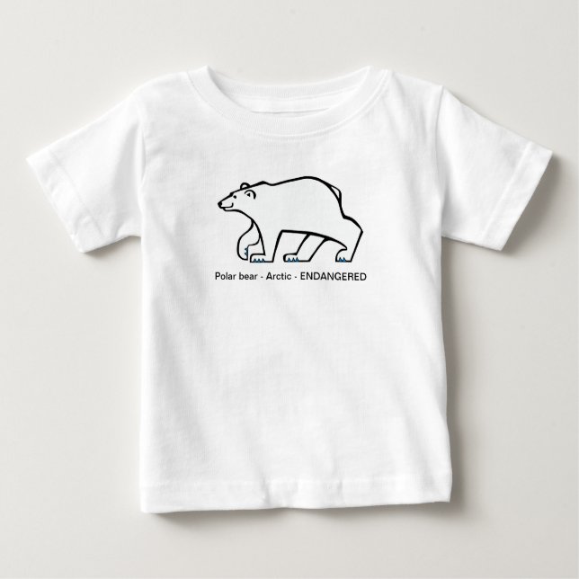 Camiseta Para Bebê Animais selvagens - URBO Polar - Imagem animal (Frente)