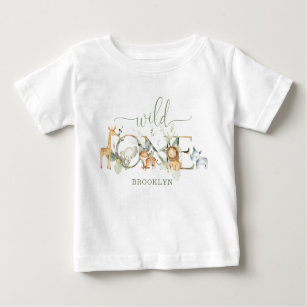 Camiseta Para Bebê Animais Selvagens Whimsical Selgle Selvagem Selvag