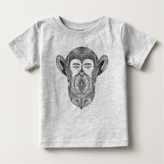 Camiseta Para Bebê Animal selvagem do Doodle da floresta