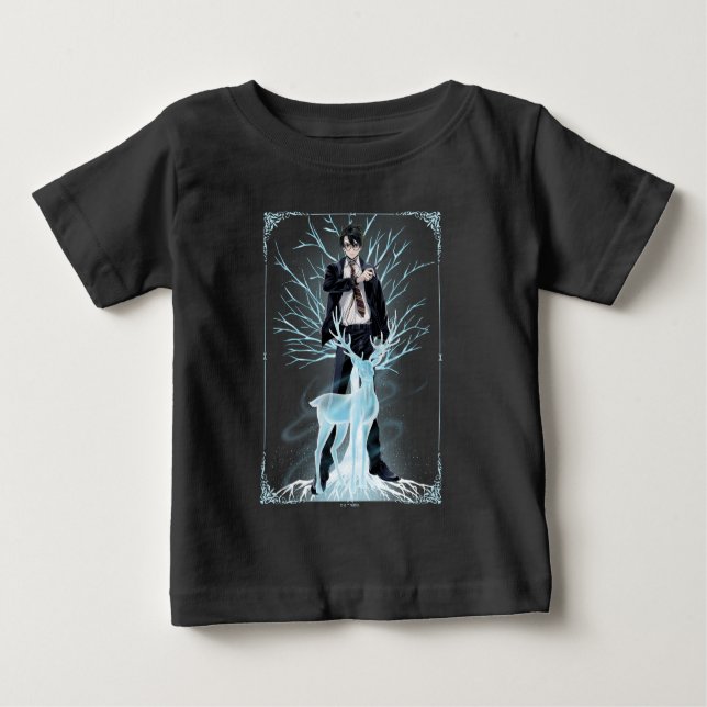 Camiseta Para Bebê Anime HARRY POTTER™ Stag Patronus (Frente)