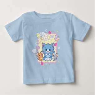 Camiseta Para Bebê Anime o Tom e o Jerry Strawberry
