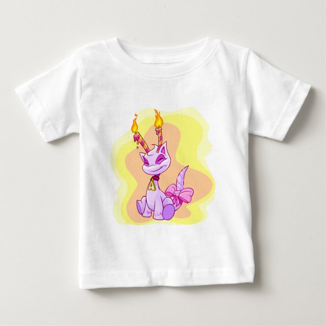 Camiseta Para Bebê Aniversário Aisha (Frente)