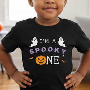 Camiseta Para Bebê Aniversário Assustador de 1 Ano no Halloween Fanta