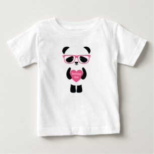 Camiseta Para Bebê Aniversário bonito da panda