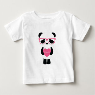 Camiseta Para Bebê Aniversário bonito da panda