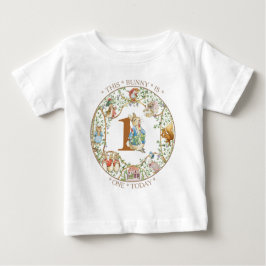 Camiseta Para Bebê Aniversário Clássico do Peter Rabbit