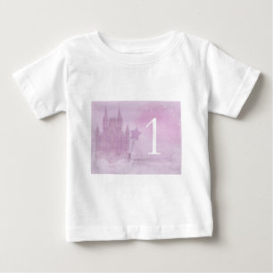 Camiseta Para Bebê Aniversário de 1 ano Castelo Rocho Mágico