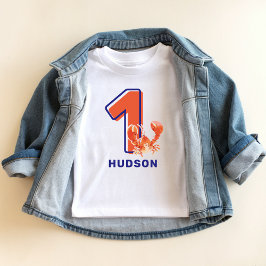Camiseta Para Bebê Aniversário de 1 ano do garoto homenageado Lagosta