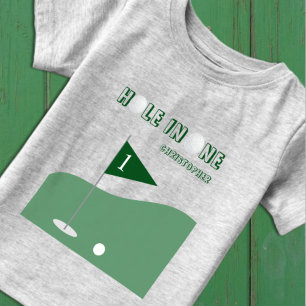 Camiseta Para Bebê Aniversário de 1 ano do menino golfista