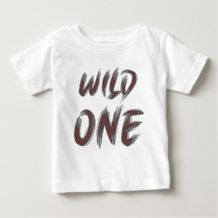 Camiseta Para Bebê Aniversário de 1 ano do Selvagem