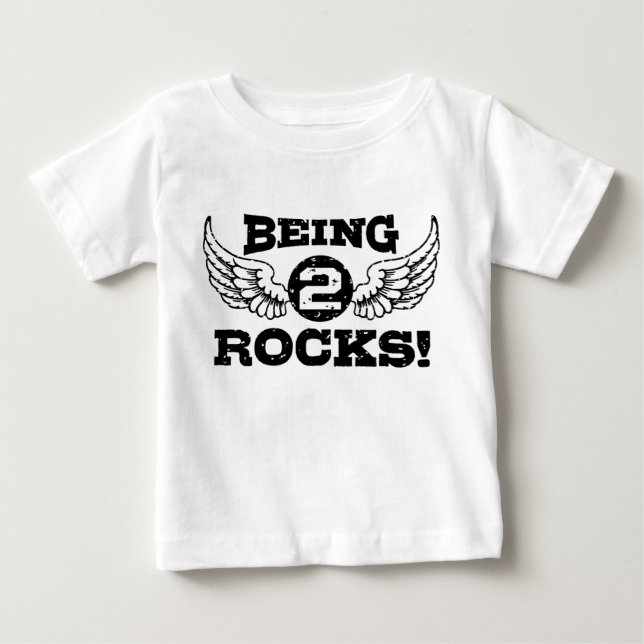 Camiseta Para Bebê Aniversário de 2 anos (Frente)