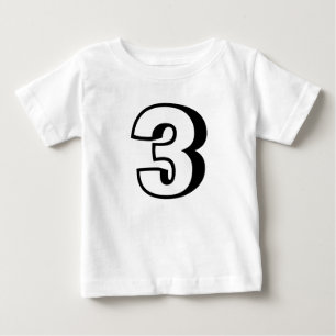 Camiseta Para Bebê aniversário de 3 anos de idade 3 t-shirts de Toddl