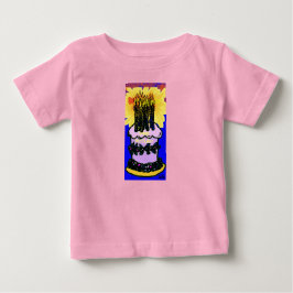 Camiseta Para Bebê Aniversário de bebê Bolo