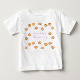 Camiseta Para Bebê Aniversário de biscoitos de chocolate