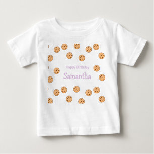 Camiseta Para Bebê Aniversário de biscoitos de chocolate