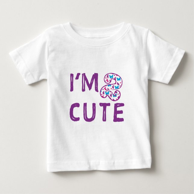 Camiseta Para Bebê Aniversário de Borboleta Cuja (Frente)