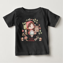 Camiseta Para Bebê Aniversário de Chapeuzinho Vermelho Bonito