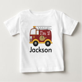 Camiseta Para Bebê Aniversário de criança de Caminhão de Fogo Bastant