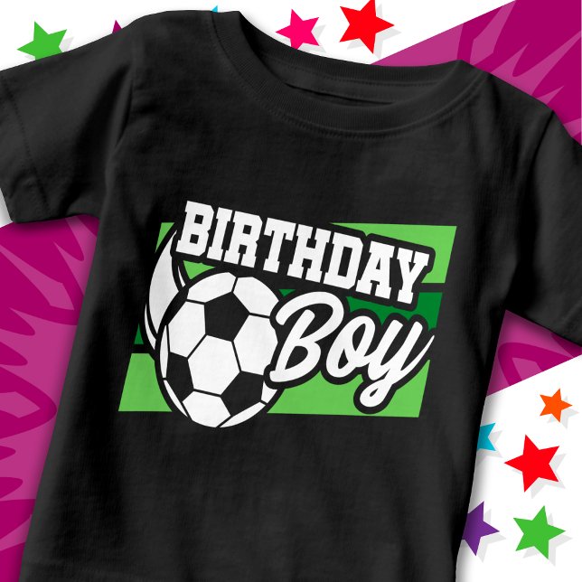 Camiseta Para Bebê Aniversário de criança de futebol de futebol (Criador carregado)