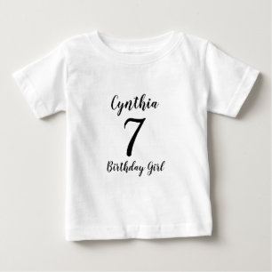 Camiseta Para Bebê aniversário de criança Tee