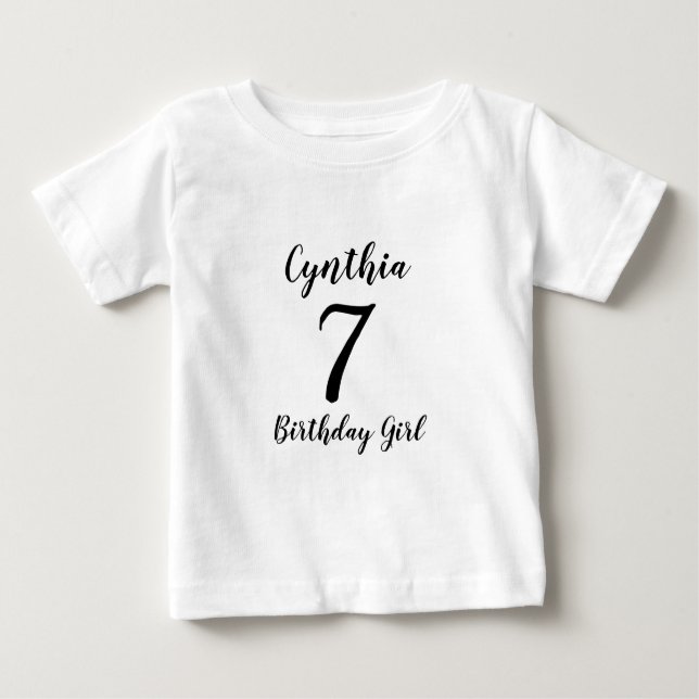 Camiseta Para Bebê aniversário de criança Tee (Frente)