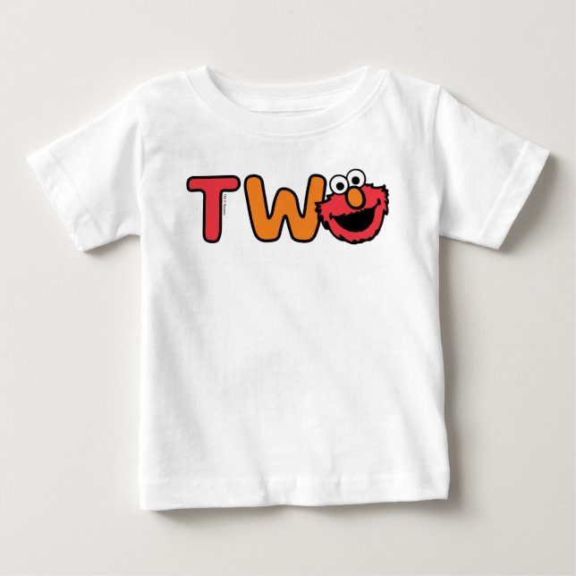 Camiseta Para Bebê Aniversário de dois anos do Elmo (Frente)