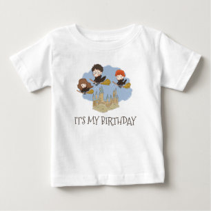 Camiseta Para Bebê Aniversário de Harry Potter e Hogwarts mágicos