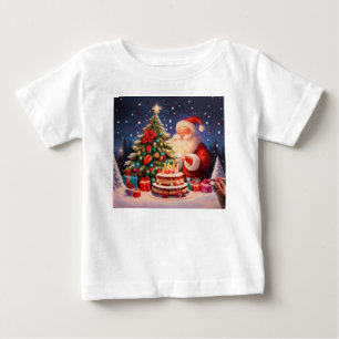 Camiseta Para Bebê Aniversário de Natal 10