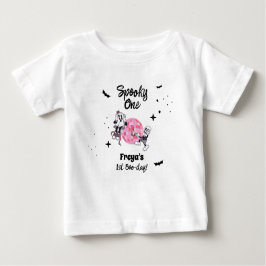 Camiseta Para Bebê Aniversário de um ano da Spooky Ghoul no Halloween
