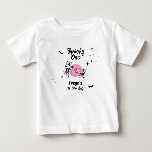 Camiseta Para Bebê Aniversário de um ano do Espantalho Assustador de  (Frente)