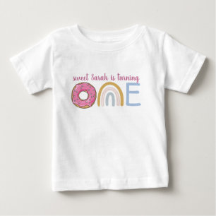 Camiseta Para Bebê Aniversário de um ano Personalizado