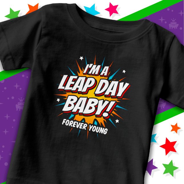 Camiseta Para Bebê Aniversário do Ano Leap Aniversário do Dia do Salt (Criador carregado)