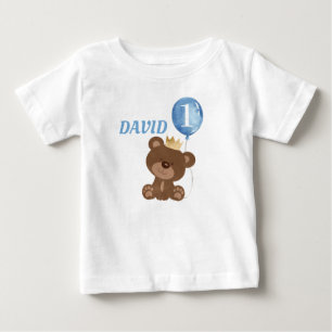 Camiseta Para Bebê Aniversário do Bebê Bonitinho Bonito do Urso Teddy