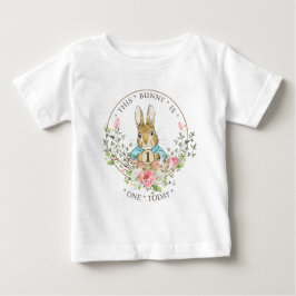 Camiseta Para Bebê Aniversário do Coelho Clássico