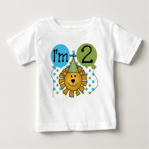 Camiseta Para Bebê Aniversário do leão