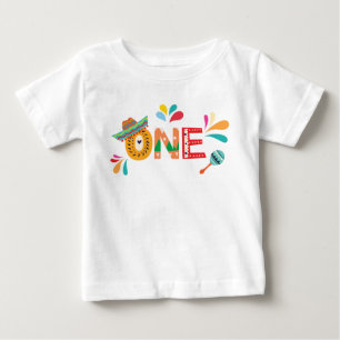 Camiseta Para Bebê aniversário do mexicano Fiesta ONE