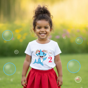 Camiseta Para Bebê Aniversário do tubarãozinho