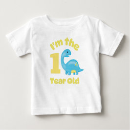 Camiseta Para Bebê Aniversário sou a Criança do Dinossauro Bebê de 1 