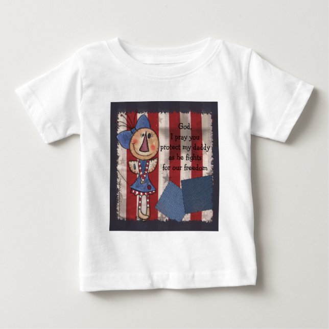 Camiseta Para Bebê Anjo Americano Primitivo (Frente)