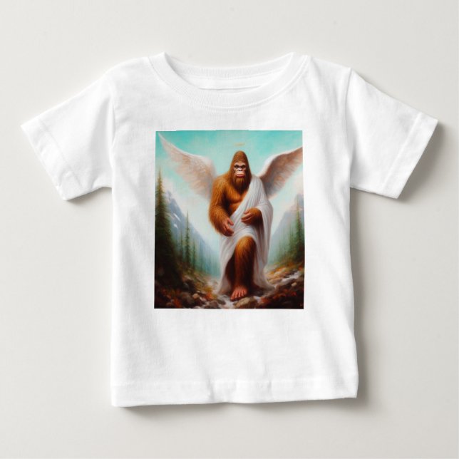 Camiseta Para Bebê Anjo Bigfoot (Frente)