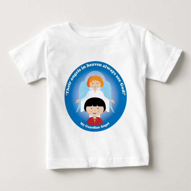 Camiseta Para Bebê Anjo-da-guarda (Frente)