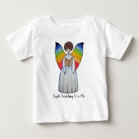 Anjo De Aquarela Com Asas Arco-Íris Lendo Um Livro