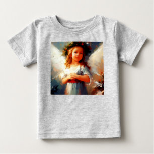 Camiseta Para Bebê Anjo de Natal 1