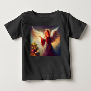 Camiseta Para Bebê Anjo de Natal 3