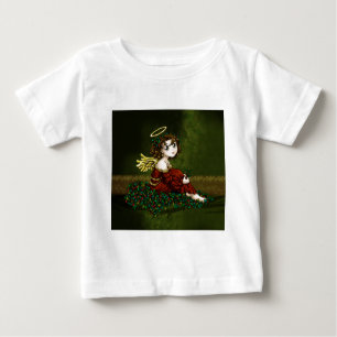 Camiseta Para Bebê Anjo do azevinho