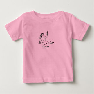 Camiseta Para Bebê Anjo do querubim com flor