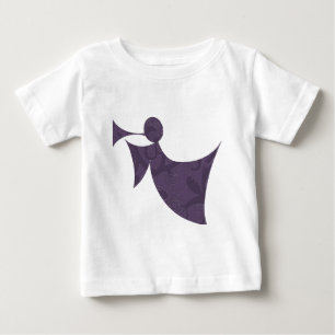 Camiseta Para Bebê Anjo do roxo real - t-shirt longo da Capa da