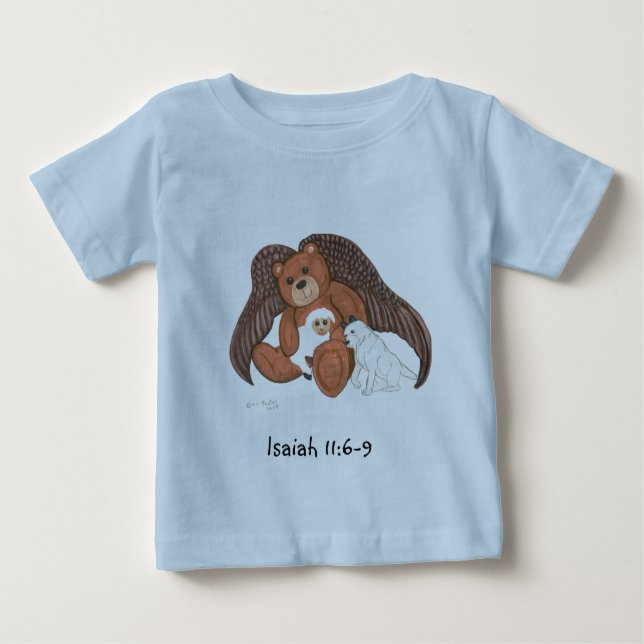Camiseta Para Bebê Anjo do ursinho (Frente)