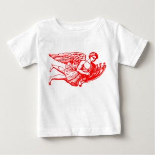 Camiseta Para Bebê Anjo Musical Voador