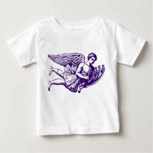 Camiseta Para Bebê Anjo Musical Voador